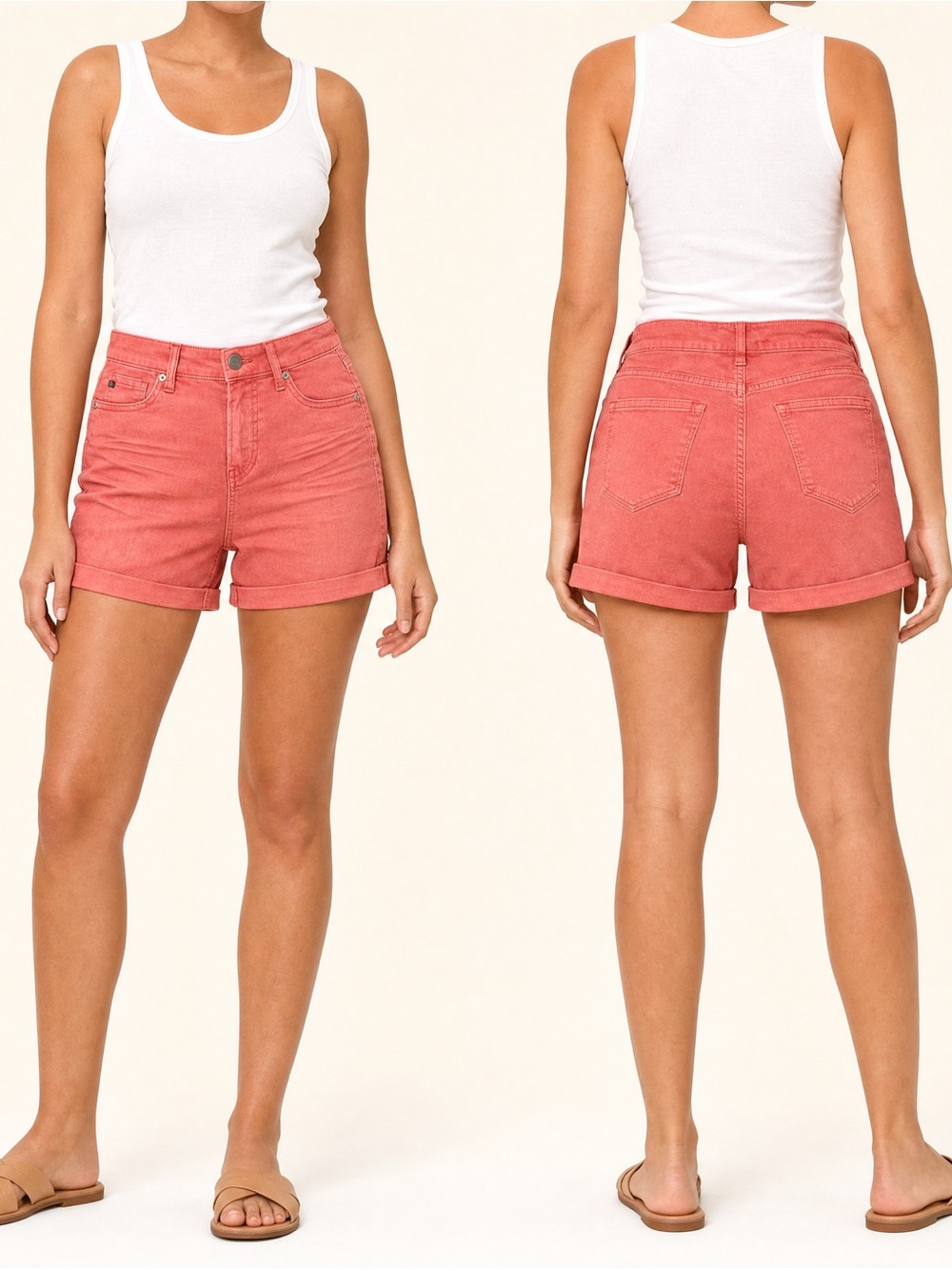 DEAR JOHN American Classic Women's Jean Shorts in Chalk Pink Coral Shorts